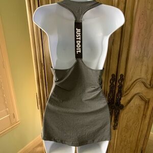 Nike Charcoal Gray Tank Top Racerback Saying. JUST DO IT Size Small